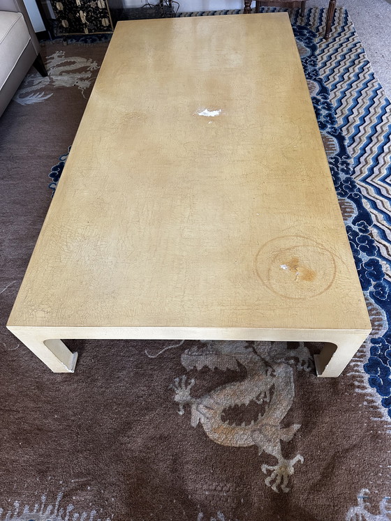 Image 1 of Tavolino da caffè in stile Ming con finitura laccata craquelé - Loo Paris (circa 1970)