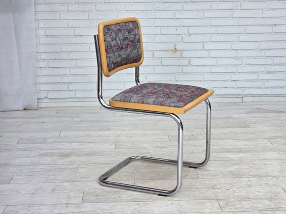 Image 1 of Juego de 4 sillas de comedor italianas de estilo Bauhaus, de la década de 1970.