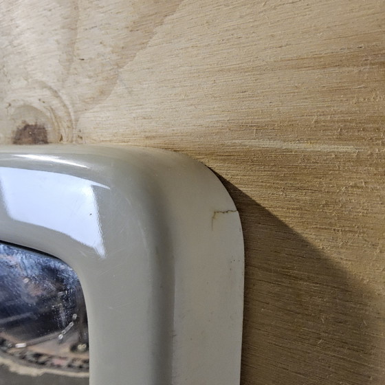 Image 1 of Appendiabiti da parete arancione vintage/spaziale con specchio (anni '70) appendiabiti in plastica e specchio