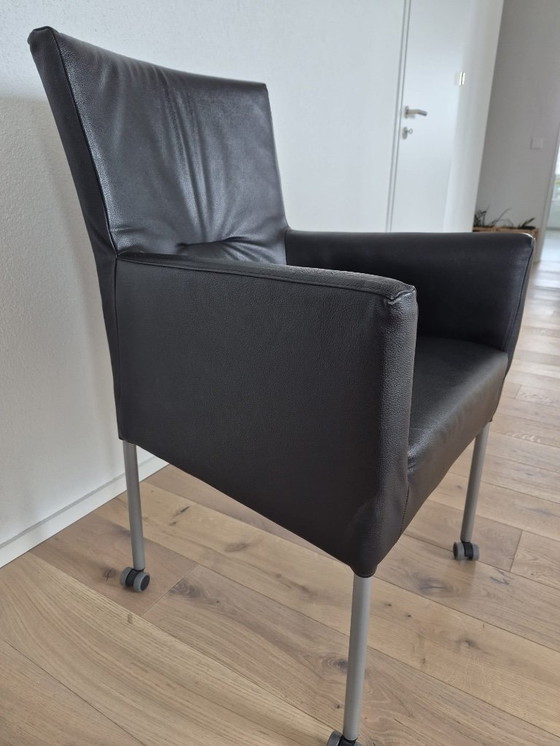 Image 1 of 4 schwarze Ledersessel