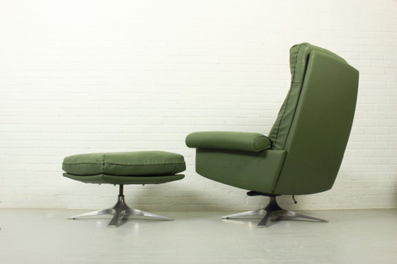 Image 1 of De Sede DS-31 High-Back Lounge Chair & Ottoman, 1970s