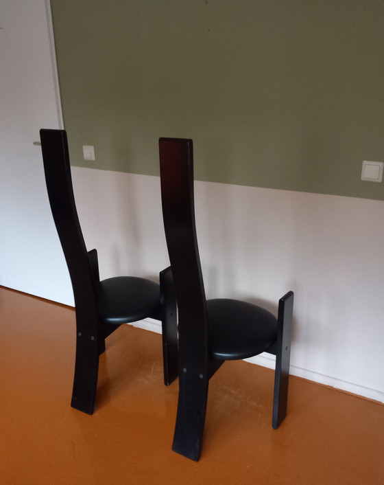 Image 1 of 2x chaises Vico Magistretti Golem