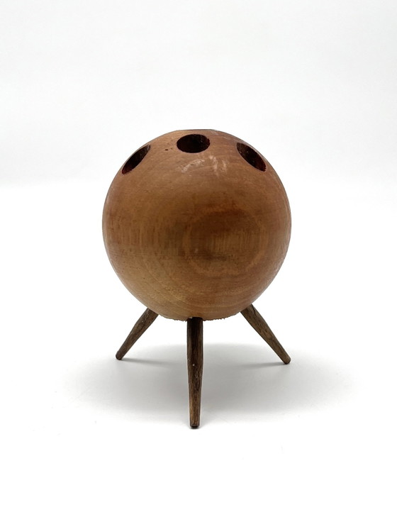 Carl Auböck Modello 4661 attribuito – Portacandele vintage in legno, Vienna circa 1955 – Auböck attr., Wood (photo 4 of 11)