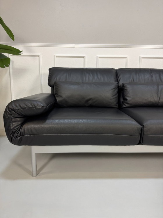 Image 1 of Rolf Benz Plura 380 Multifunctional Leather Black Sofa