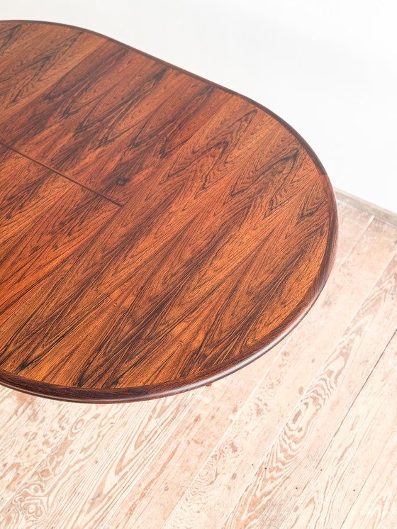 Image 1 of Table de salle à manger extensible de Niels O. Møller pour JL Mollers, ronde, design danois, années 1950, Danemark