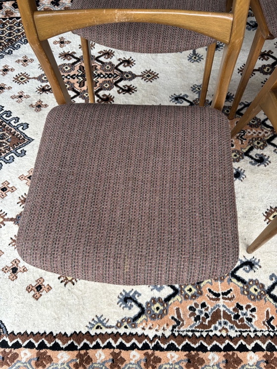 Image 1 of Vintage mid-century Deens design eetkamer stoelen 