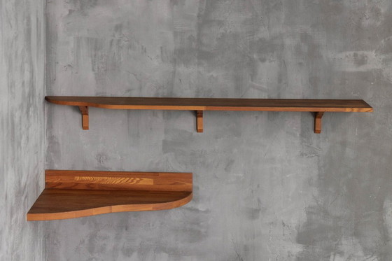 Image 1 of Custom Wall Console and Shelf by Pierre Chapo, France, 1970s