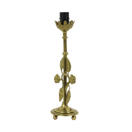 Image 1 of Floral Table Lamp Art Nouveau Style