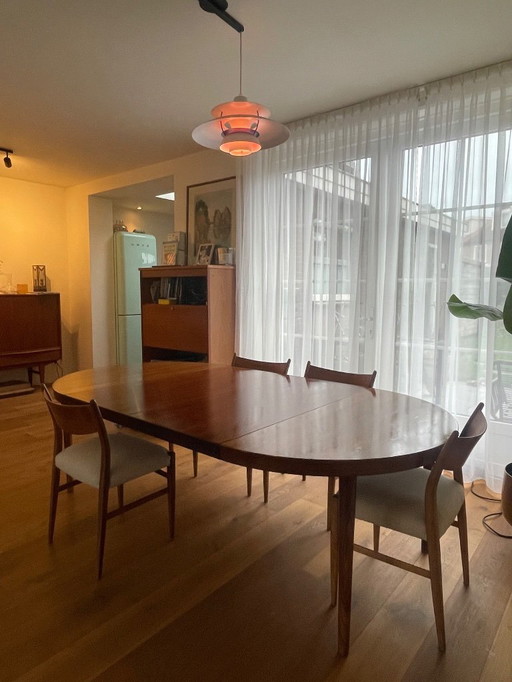 Table de salle à manger vintage Palisander Kai Kristiansen extensible XL