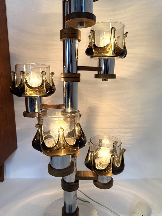 Image 1 of Lampada da terra vintage, Oberglas Austria anni '80