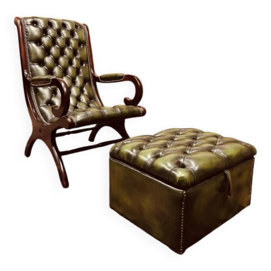 Springvale Chesterfield Armchair Victoria Stand Chair, Green (photo 10 of 11)