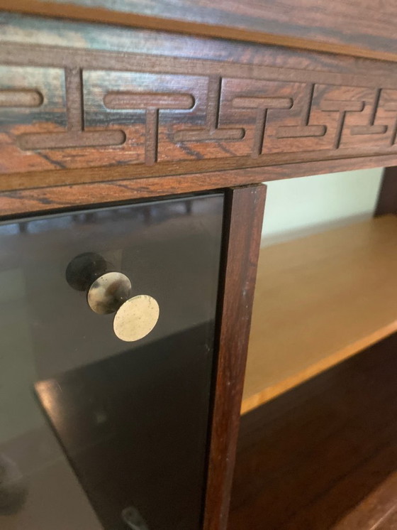 Image 1 of Credenza/mobile bar di metà secolo con meandro greco – ca. 1960