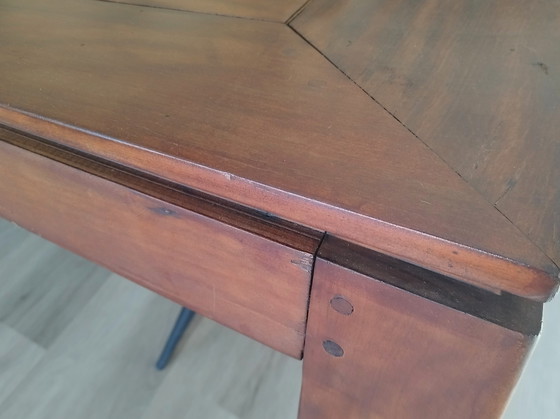 Image 1 of Country table, solid wood, square