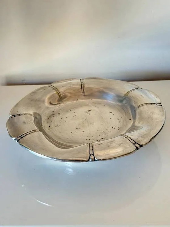 Grote schaal op voet Gallia – Christofle – Verzilverd – Art Deco – Servies, Metaal (photo 2 of 11)