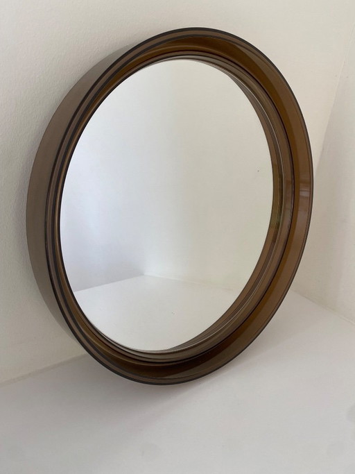 Mid-Century GILAC Smoked Acryl Wandspiegel Vintage - France - 1970s