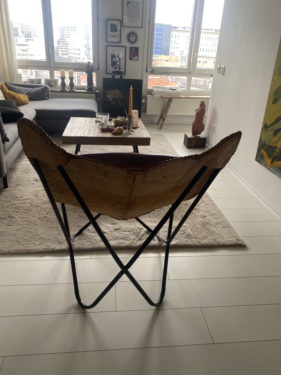 Image 1 of Vlinderstoel leder