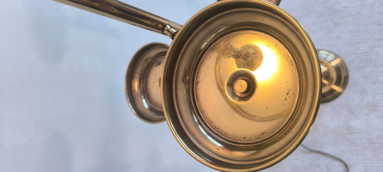 ✨💎 Rare Vintage Postmodern Gilded Brass Floor Light – 3 Saucers – 183 Cm 💎 ✨ (photo 18 of 20)