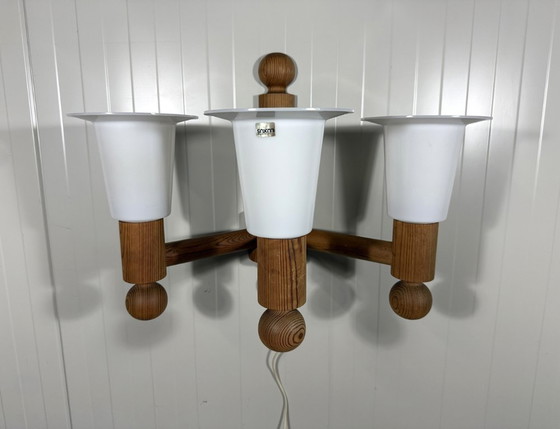 Image 1 of Uno Kristiansson wall lamp Pinus for Luxus Sweden 1970s
