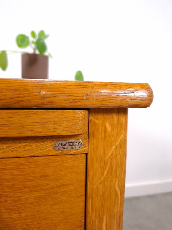 Image 1 of Deep wooden chest of drawers from Sweden