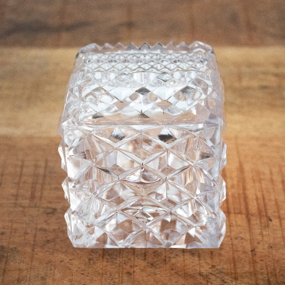 Image 1 of Vintage 1960s Crystal Glass Perfume Bottle