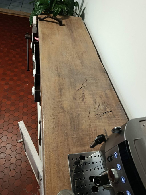 Antique beechwood workbench