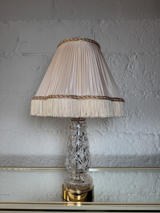 Image 1 of Lampe cristal style Hollywood Regency 80’s