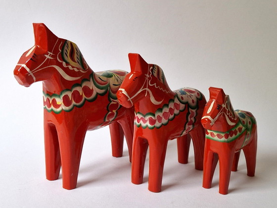 Image 1 of Nils Olsson - 3 chevaux suédois - Signé