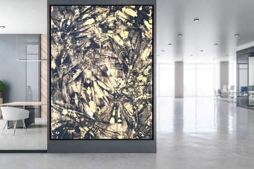 Jürgen Angeler - Raw Gold Mine – schilderijen tekeningen, Canvas