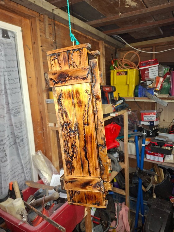 Wandlampe *UNIKAT* – Wandleuchten, Holz (photo 4 of 5)
