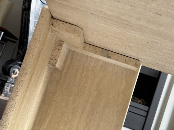 Travertine coffee table (Italy, 1980s) – Stone (photo 6 of 8)