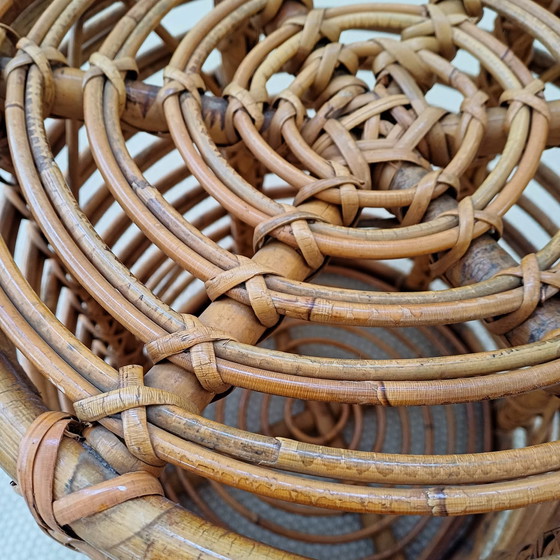 Image 1 of Sgabello Contenitore in Bamboo Anni '60
