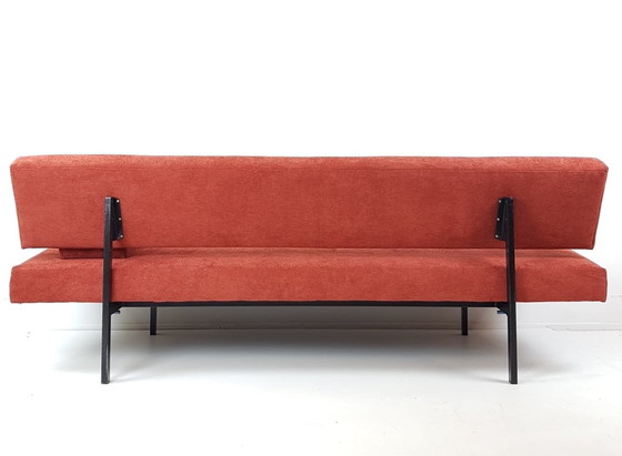 Image 1 of Gijs van der Sluis vintage | Divano letto Gispen | divano rosso pietra appena rivestito