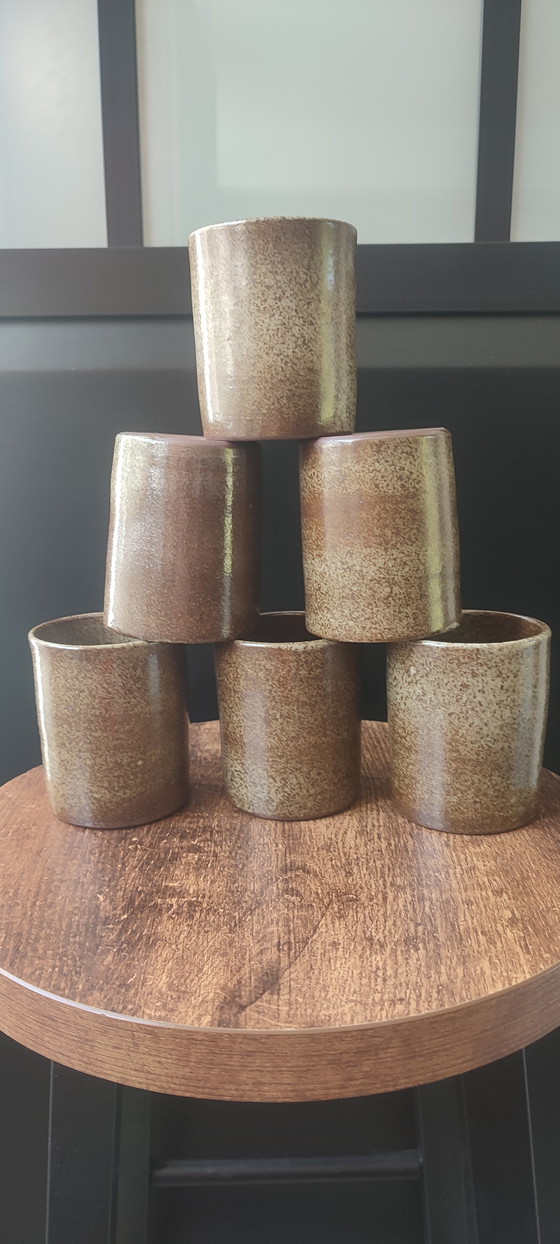 Image 1 of Service Céramique d'Atelier en Grès signé Karoly BALOGH .