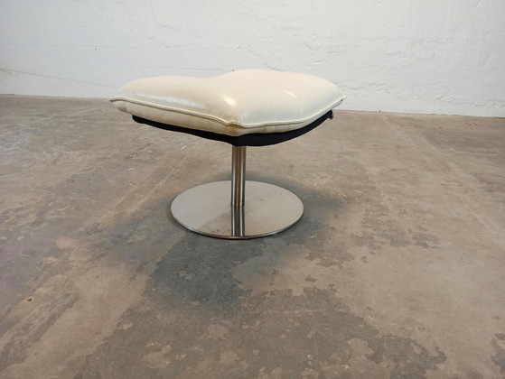Topform leather ottoman footstool – Metal (photo 13 of 15)