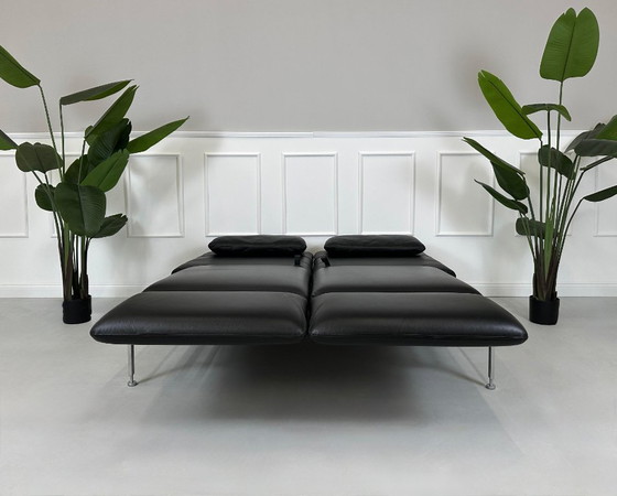 Image 1 of Brühl Roro Diseñador Negro Sofá Sofá función de dormir Tumbona