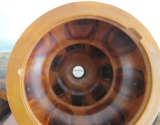 Antique Brazilian Art Deco Butterfly Wood lamp, Table lamps, Brown (photo 6 of 15)