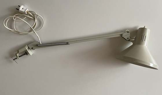 Image 1 of Vintage gray architect's lamp - 1970s - industrial lighting - retro desk lamp