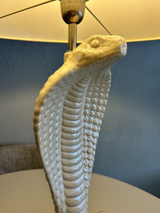 Image 1 of Tomasso Barbi Pearl Cobra Table Lamp