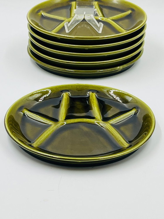 Set di 6 piatti da fonduta vintage verde oliva – Stoviglie, Ceramic (photo 8 of 9)