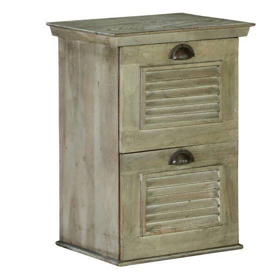 Comodino con cassetti in legno REGRIT – Comodini, Metallo (photo 3 of 8)