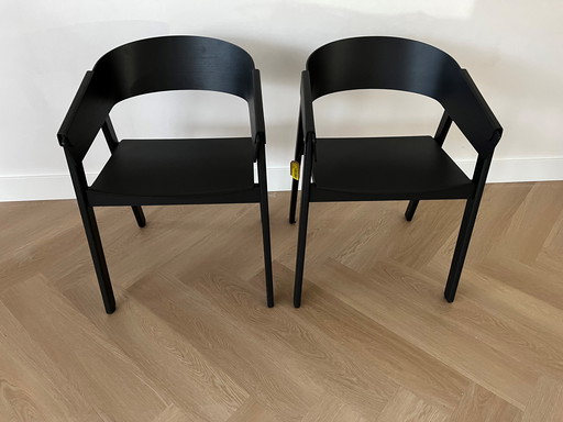 2x Muuto Cover Stuhl Schwarz