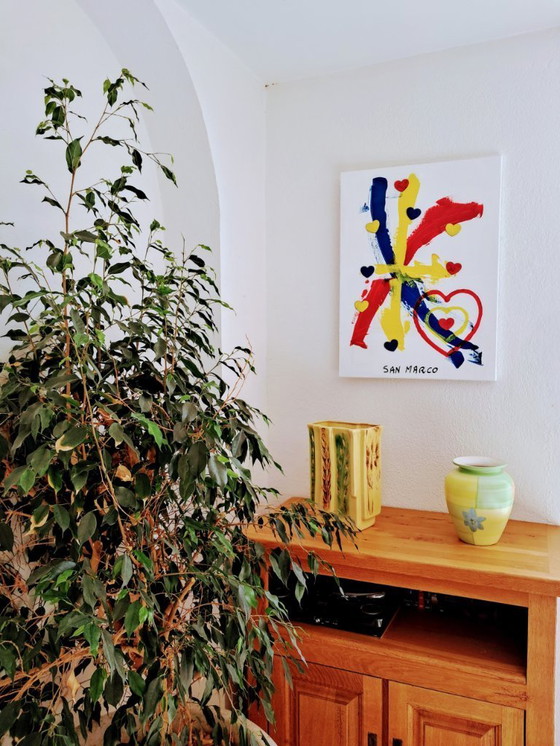 Image 1 of Enzo San Marco - Primaries Love - Kunstenaarsschilderij