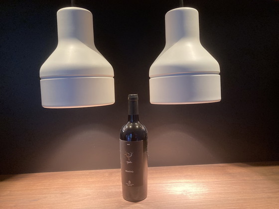 Image 1 of 2x Philips lampes suspendues blanches vintage 1980