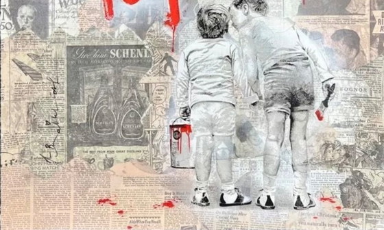 Image 1 of MR BRAINWASH — We zitten hier allemaal samen in — UNIEK 1/1