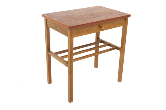Image 1 of Table de Chevet Scandinave en Teck, Suède, 1960