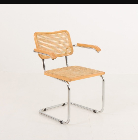 Image 1 of 1 x Set aus 4 Cidue-Stühlen mit Rohrgestell S64, entworfen von Marcel Breuer in den 1970er Jahren