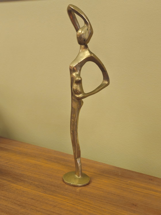 Sculpture Abstraite en Laiton Mère Femme et Enfant Vintage – Objets déco, Brass (photo 2 of 8)