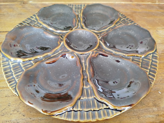 Image 1 of 4 piatti in ceramica per ostriche