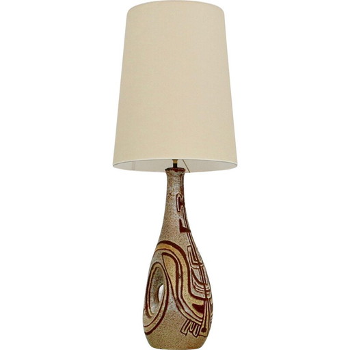 Vintage ceramic lamp from Accolay, France 1970