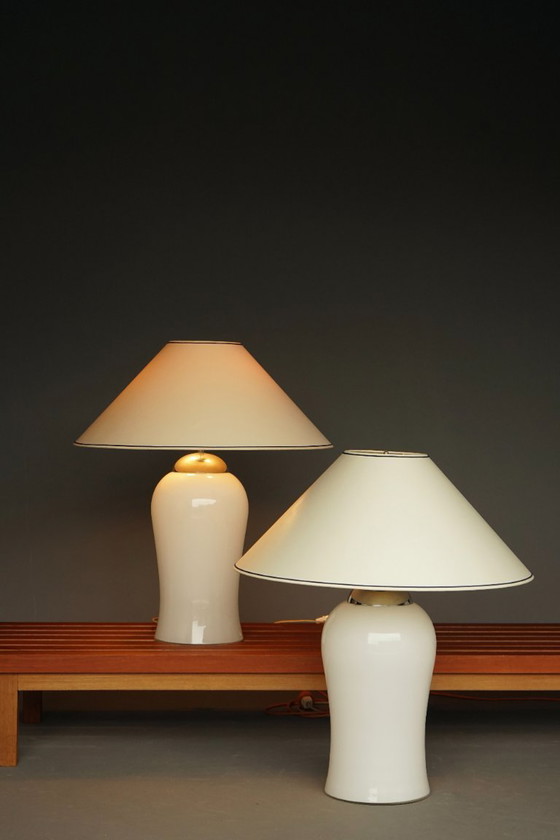 Image 1 of Murano Glass Table Lamps Model Tschung by Ingo Maurer for M Design, 1970s, Set of 2